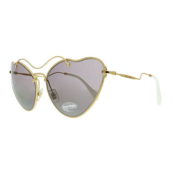 Miu Miu 0MU 55RS 7OE6X1 Antique Gold Irregular Sunglasses